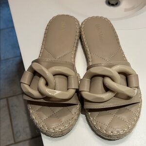 Avara Beige Chain Detail Women's Sandals